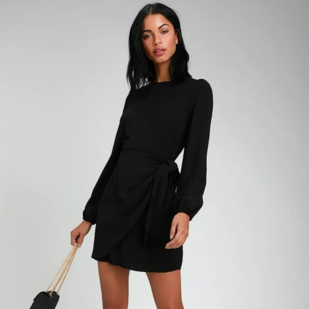 Lulus Believe it Or Knot Dress – Skater, Little Black Dress, Size S